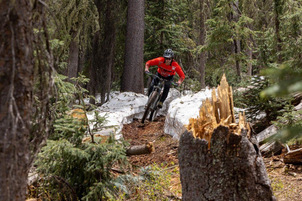 KHS Pro MTB rider Steven Walton riding at Sunrise Resort in Greer Arizona at the BME.