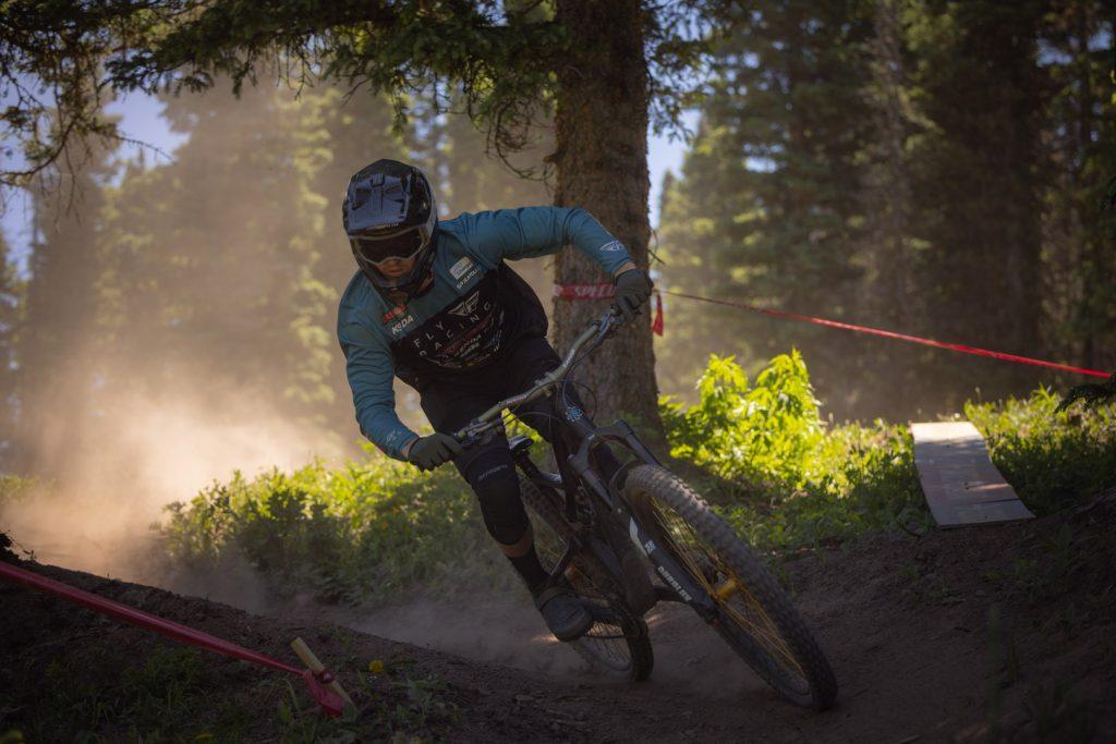 KHS Pro MTB rider Shane Leslie at round 3 of the BME in Durango Colorado.