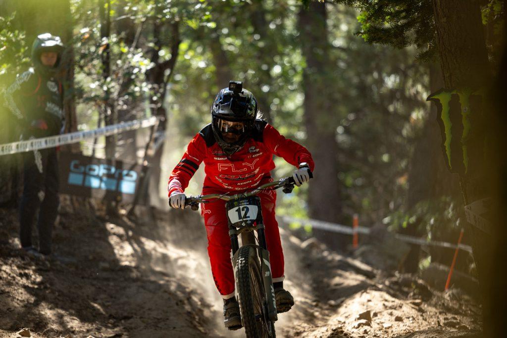 KHS Pro MTB rider Bella Naughton at the Monster Pro Downhill series stop at Big Bear, CA.